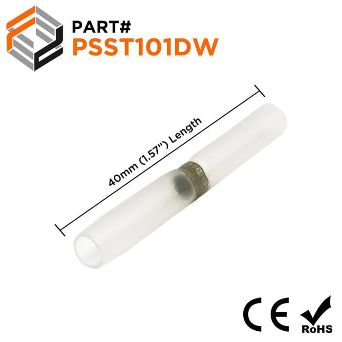 PSST101DW - Double Wall Heat shrink Soldersleeve - 26-24 AWG - White - 25/pk - Ferrules Direct