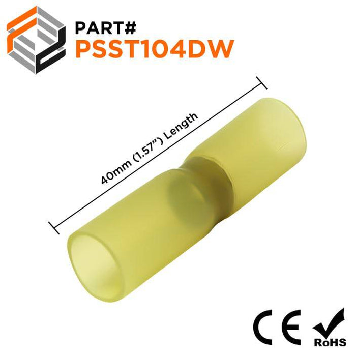 PSST104DW - Double Wall Heat shrink Soldersleeve - 12-10 AWG - Yellow - 25/pk