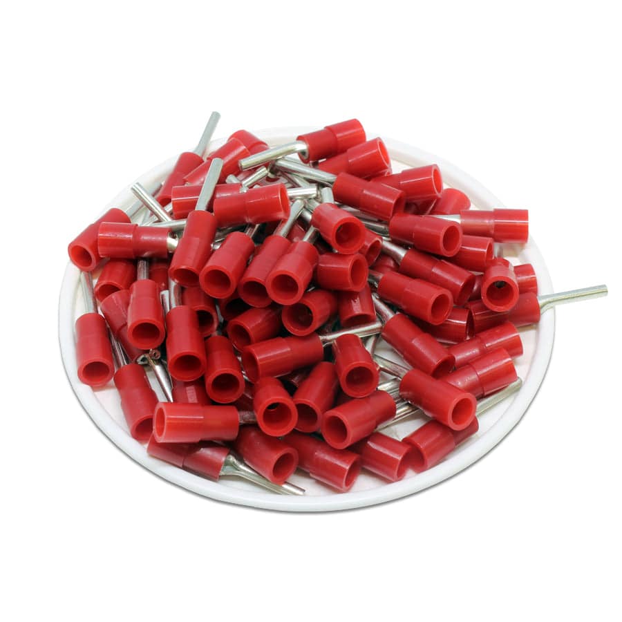 PTNYB1-12 - Nylon Insulated Pin Terminals - 22-16 AWG - Red | Ferrules ...