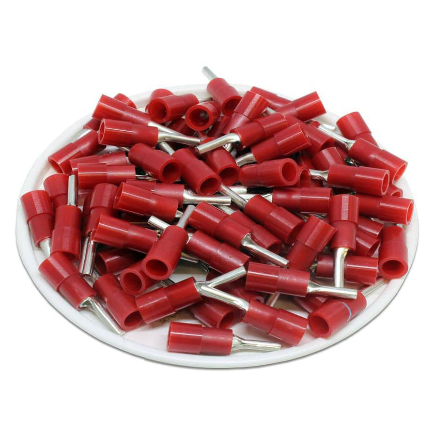 PTNYB1-9 - Nylon Insulated Pin Terminals - 22-16 AWG - Red | Ferrules ...