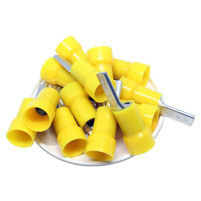 PTNYB25-15 - Nylon Insulated Pin Terminals - 4 AWG - Yellow - Ferrules Direct