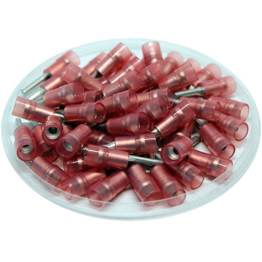 PTNYD1-10 - Nylon Insulated Pin Terminals - 22-16 AWG - Double Crimp ...