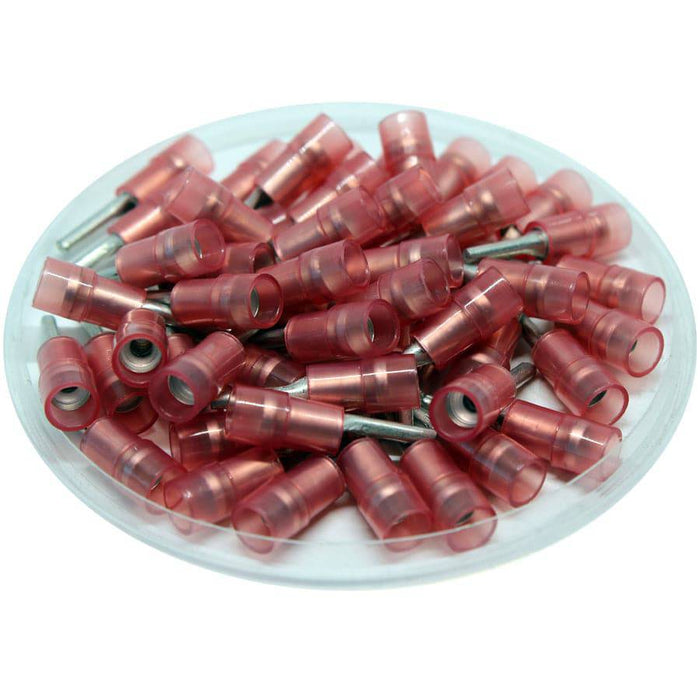 PTNYD1-10 - Nylon Insulated Pin Terminals - 22-16 AWG - Double Crimp - Ferrules Direct
