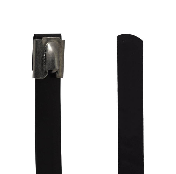 PVC304-12350 - Grade 304 PVC Coated Steel Tie - 0.47x14" (12x350mm) - Ferrules Direct