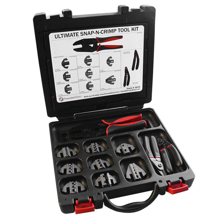 QC25 - Ultimate Snap-n-Crimp Tool Kit - 25 Compartments - Ferrules Direct