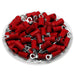 DRVB2-1 -DIN46237 Vinyl Ring Terminal Brazed 22-16 AWG - #2 Stud - 100/pk - Ferrules Direct