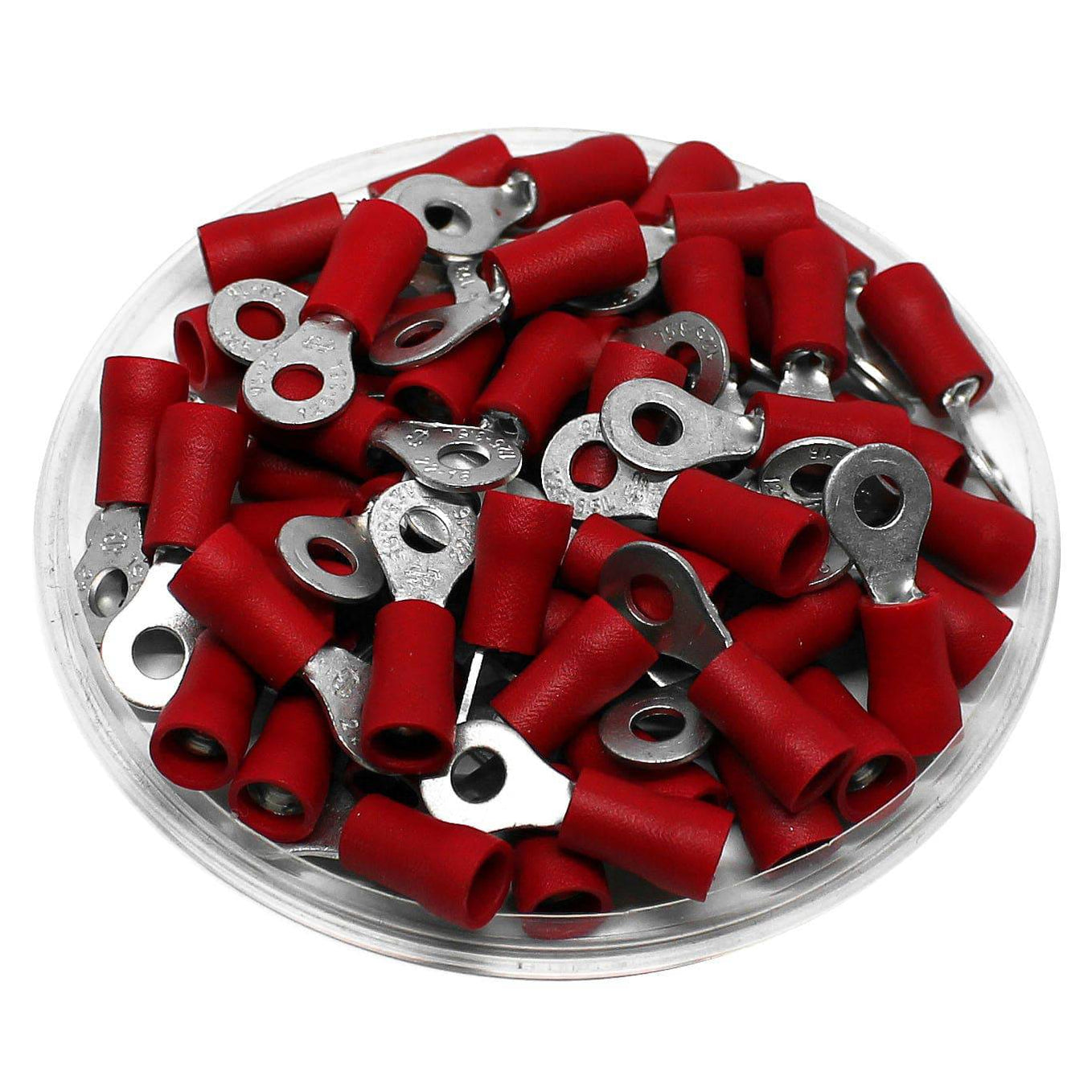 RDL13.7 Double Crimp Vinyl Insulated Ring Terminals 22 AWG to 16