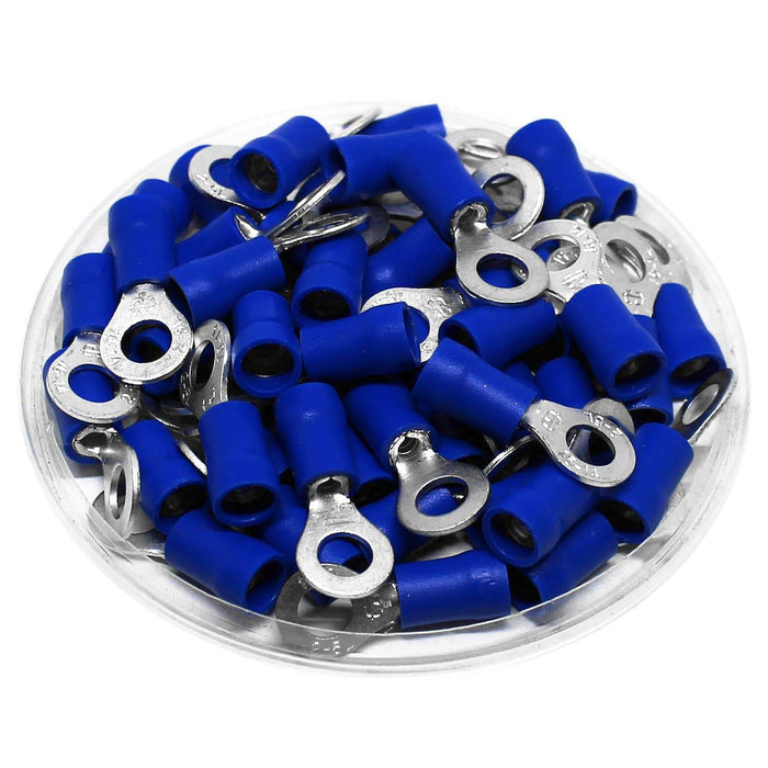 RDL2-5 - Double Crimp Vinyl Insulated Ring Terminals - 16 AWG to 14 AWG - Ferrules Direct