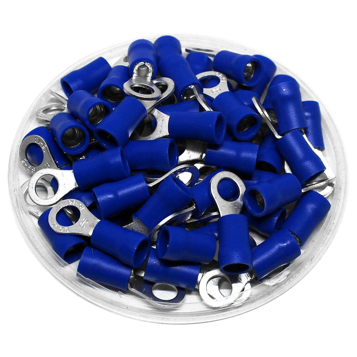 RDS2-5 - Double Crimp Vinyl Insulated Ring Terminals - 16 AWG to 14 AWG - Ferrules Direct