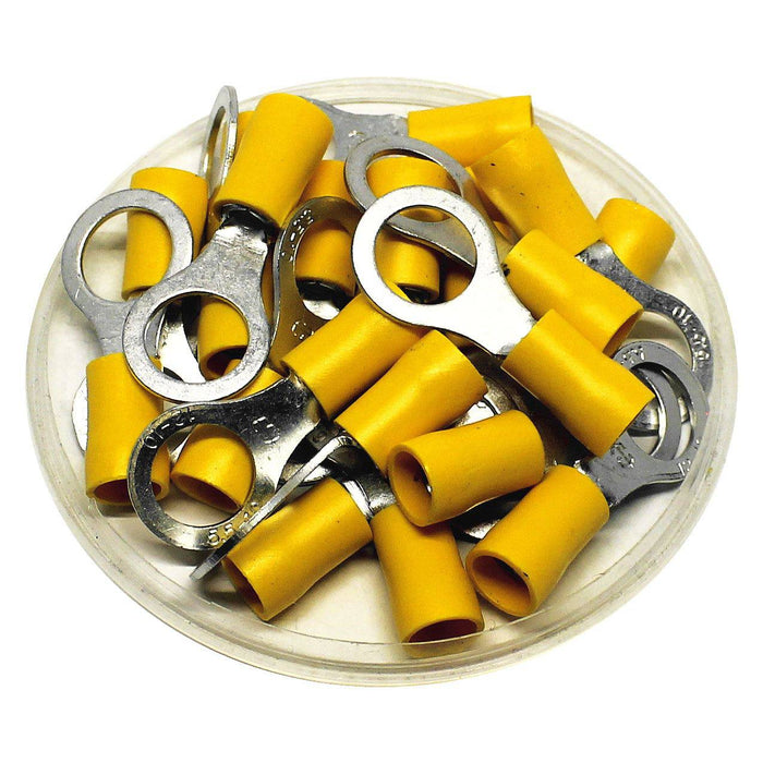 RD5-10 - Double Crimp Vinyl Insulated Ring Terminals - 12 AWG to 10 AWG - Ferrules Direct