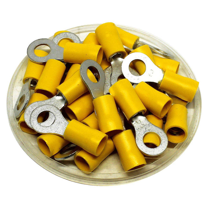 RD5-6 - Double Crimp Vinyl Insulated Ring Terminals - 12 AWG to 10 AWG - Ferrules Direct