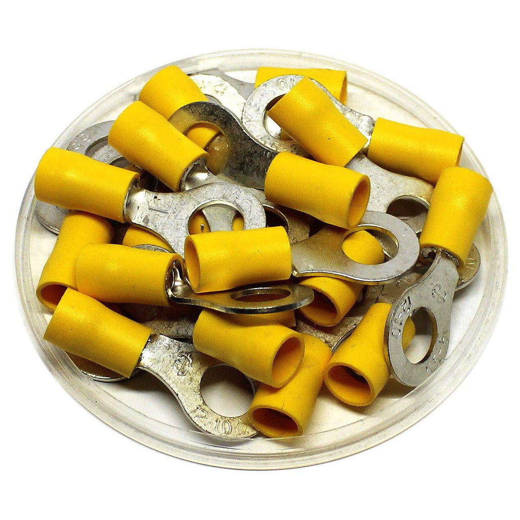 Borchie Rame Isolati UL 100 Terminali A Crimpatura Forcella Vinile 12-10 AWG - Borchie In Latta, Nucleo Rame, Per Cablaggi Terminali Forcella Isolati - Foto 10