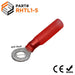 RHTL1-5 - Nylon Insulated Heat Shrinkable Ring Terminals - 22-16 AWG - Ferrules Direct