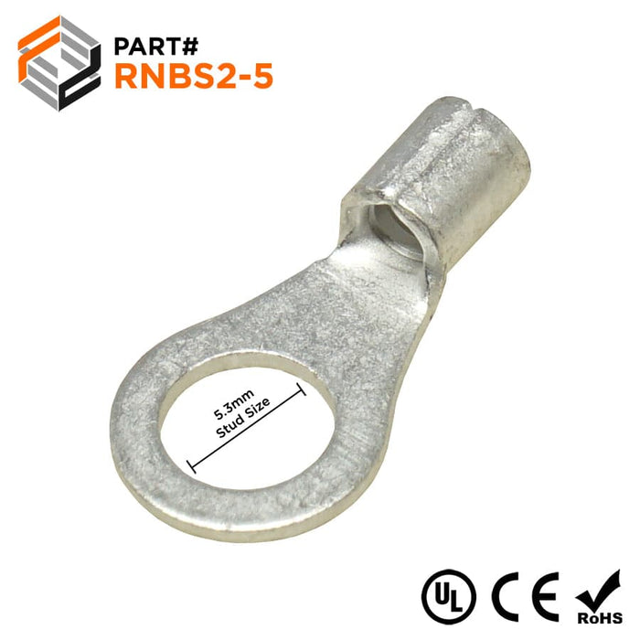 RNBS2-5 - Non Insulated Ring Terminal - 16-14AWG - Ferrules Direct