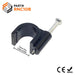 RNC10B - Round Nail Cable Clip - Black - 10mm - Ferrules Direct