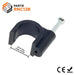 RNC12B - Round Nail Cable Clip - Black - 12mm - Ferrules Direct