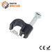RNC5B - Round Nail Cable Clip - Black- 5mm - Ferrules Direct