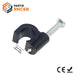 RNC6B - Round Nail Cable Clip - Black - 6mm - Ferrules Direct