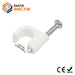 RNC7W - Round Nail Cable Clip - White - 7mm - Ferrules Direct