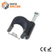 RNC9B - Round Nail Cable Clip - Black - 9mm - Ferrules Direct
