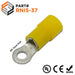 RNI5-37 - Polycarbonate Ring Terminals - 12-10 AWG - #6 Stud - Yellow - Ferrules Direct