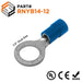 RNYB14-12 - Nylon Insulated Ring Terminals - 6 AWG - 1/2" Stud - Ferrules Direct