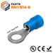 RNYB14-8 - Nylon Insulated Ring Terminals - 6 AWG - 5/16" Stud - Ferrules Direct