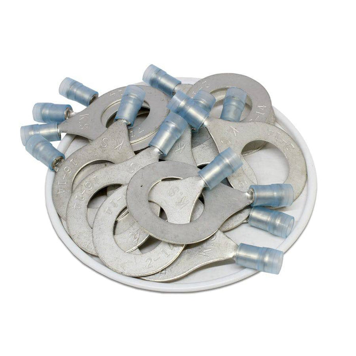 RNYD2-14 Nylon Ring Terminals - Double Crimp 16-14AWG - Ferrules Direct