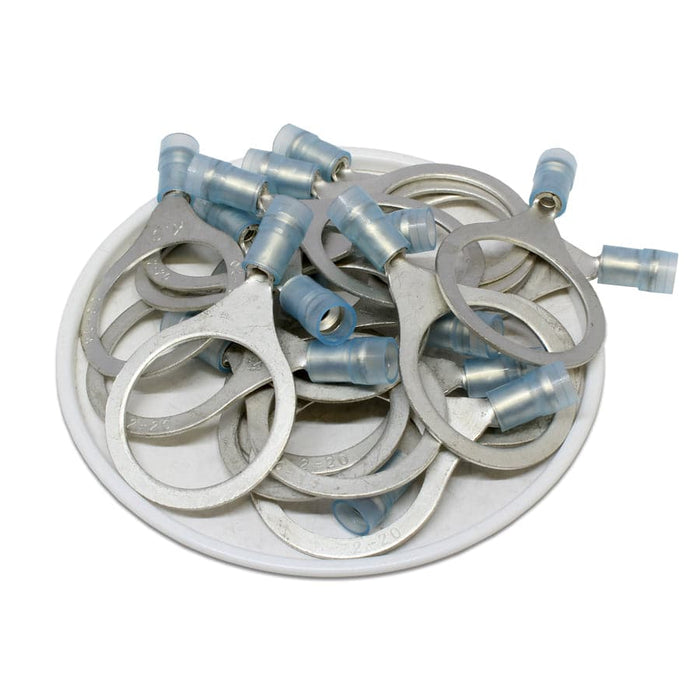 RNYD2-20 Nylon Ring Terminals - Double Crimp 16-14AWG - Ferrules Direct