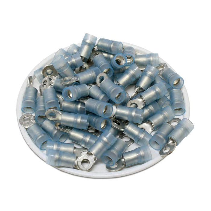 RNYD2-3.2 Nylon Ring Terminals - Double Crimp 16-14AWG - Ferrules Direct