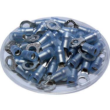 RNYDS2-5 Nylon Ring Terminals - Double Crimp 16-14AWG - Ferrules Direct