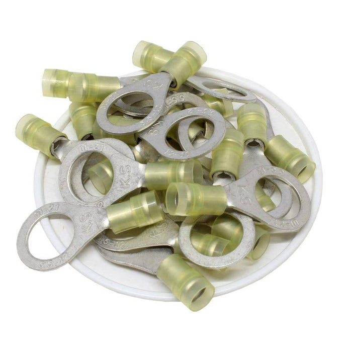 RNYD5-12 Nylon Ring Terminals - Double Crimp 12-10AWG - Ferrules Direct