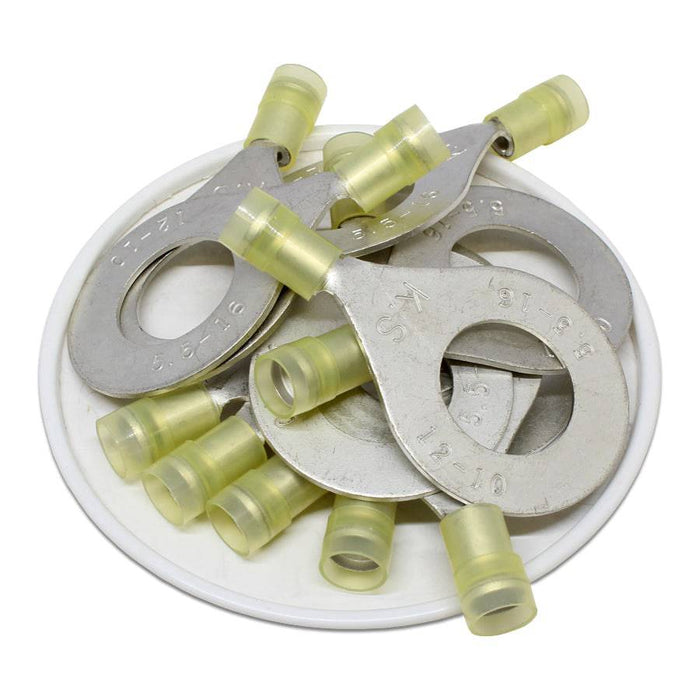 RNYD5-16 Nylon Ring Terminals - Double Crimp 12-10AWG - Ferrules Direct