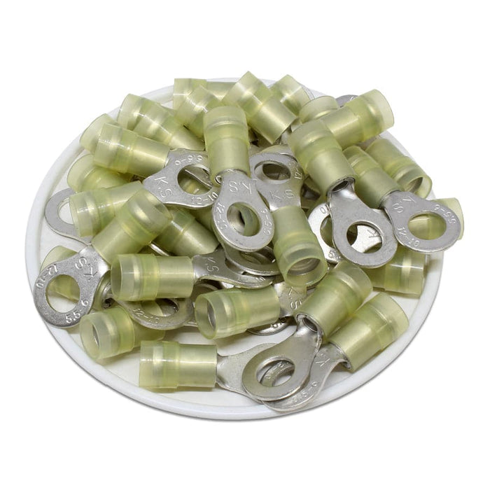 RNYD5-6 Nylon Ring Terminals - Double Crimp 12-10AWG - Ferrules Direct