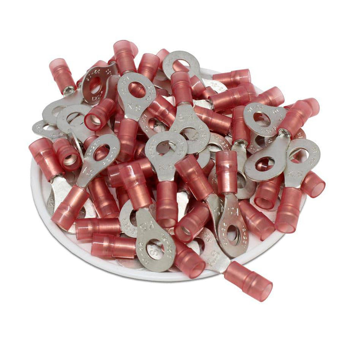 RNYDL1-5 Nylon Ring Terminals - Double Crimp 22-16AWG - Ferrules Direct