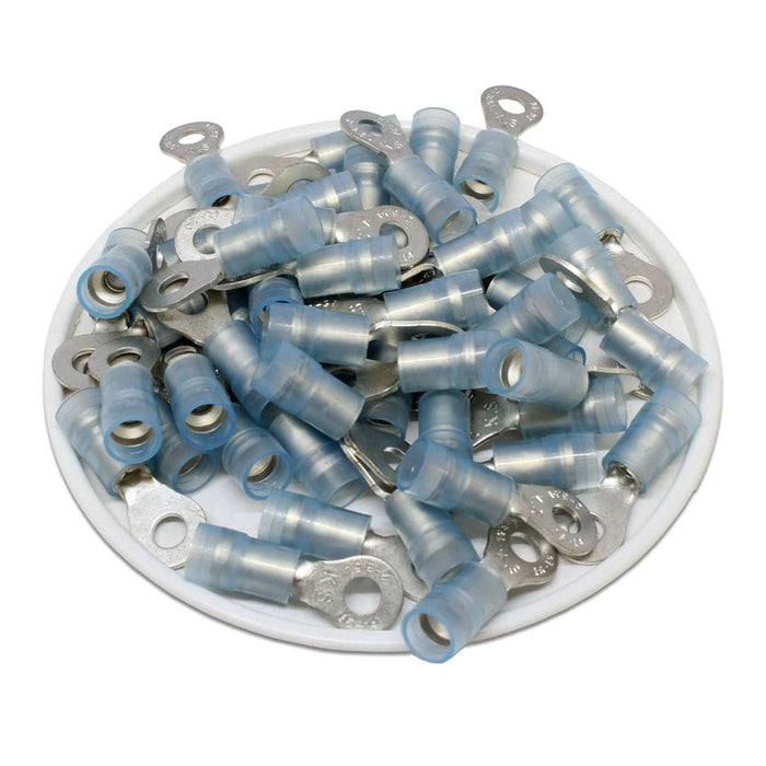 RNYDL2-3.7 Nylon Ring Terminals - Double Crimp 16-14AWG - Ferrules Direct