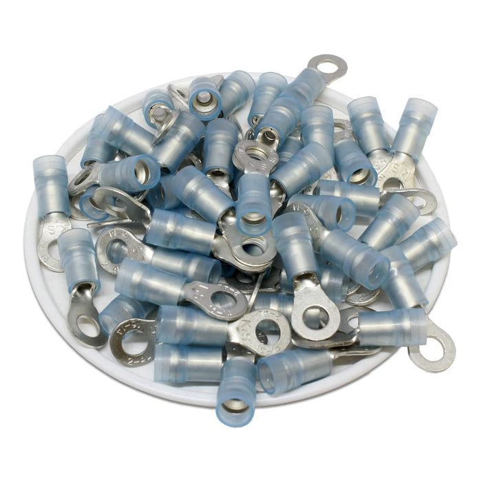 RNYDL2-4 Nylon Ring Terminals - Double Crimp 16-14AWG - Ferrules Direct