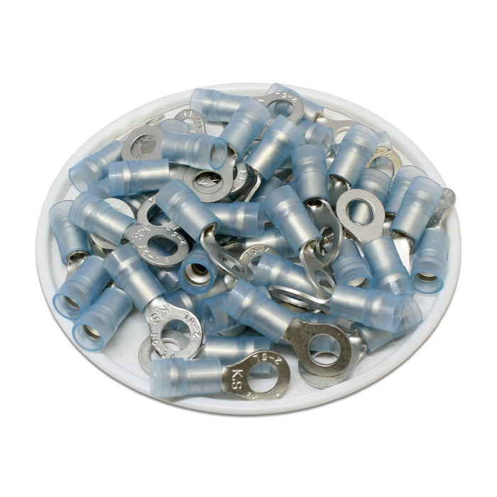 RNYDL2-5 Nylon Ring Terminals - Double Crimp 16-14AWG - Ferrules Direct