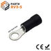 RV3-5 - Insulated Ring Terminal - Butted Seam - 14-12 AWG - #10 Stud - Ferrules Direct