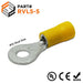 RVL5-5 - Vinyl Insulated Ring Terminals - 12-10 AWG - #10 Stud - Ferrules Direct