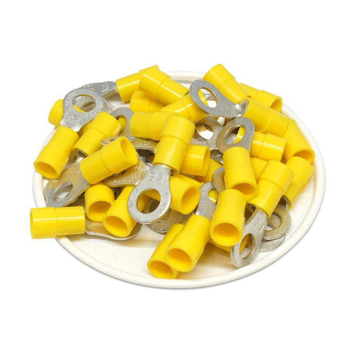 Calterm 61260 PVC Ring Terminal 12-10 Gauge Wire (AWG), ⅜ inch Stud Size, Wire Terminal, 13 Pack, Yellow, Terminals & Kits - Canada Calterm 61260 PVC Ring Terminal 12-10 Gauge Wire (AWG), ⅜ inch Stud Size, Wire Terminal, 13 Pack, Yellow, Terminals & Kits - Canada
