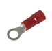 RVYS1-4 - Vinyl Injection Molded Ring Terminals - 22-18 AWG - #8 Stud - Ferrules Direct