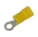 RVYS5-4 - Vinyl Injection Molded Ring Terminals - 12-10 AWG - #8 Stud - Ferrules Direct