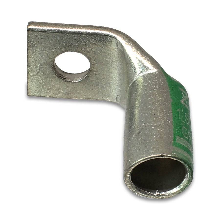 SBF114 - 90 Degree Short Barrel Compression Lug - 1 AWG - 1/4" Stud - Ferrules Direct