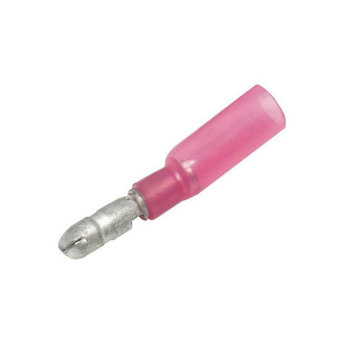 SBTM100-4 - Polyethylene Heat Shrink Male Bullet - 4mm - 22 -18AWG - Red