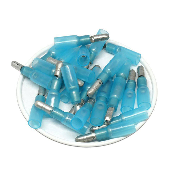 SBTM101-4 - Polyethylene Heat Shrink Male Bullet - 4mm - 16 -14AWG - Blue