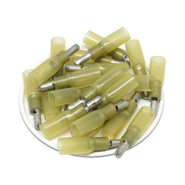 SBTM102-4 - Polyethylene Heat Shrink Male Bullet - 4mm - 12 -10AWG - Yellow