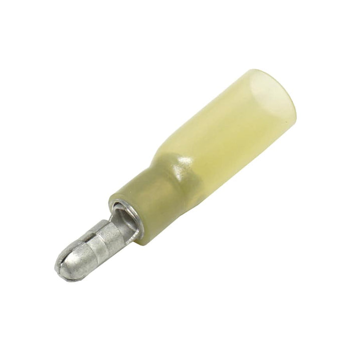 SBTM102-4 - Polyethylene Heat Shrink Male Bullet - 4mm - 12 -10AWG - Yellow