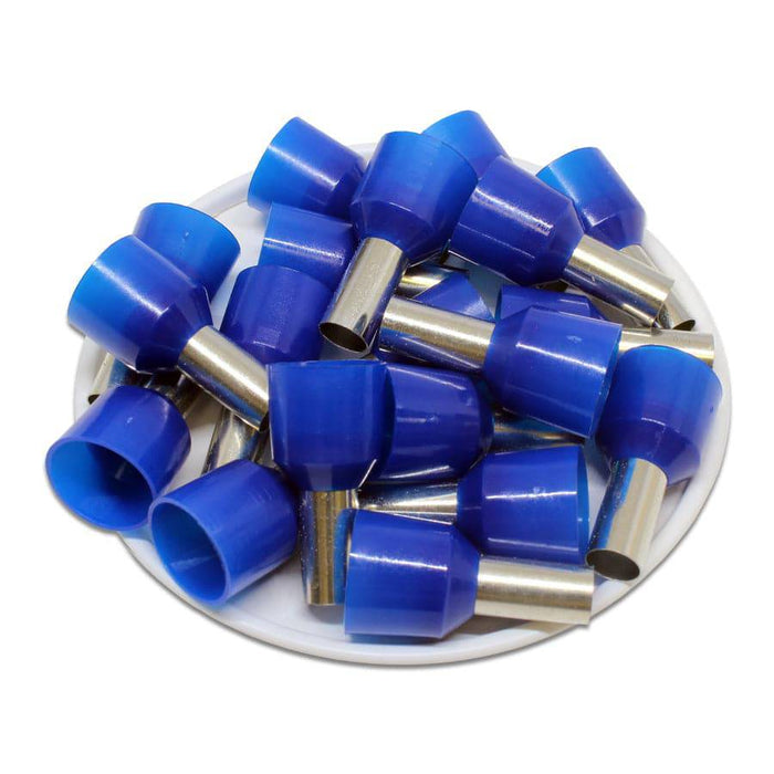 6 AWG (12mm Pin) Short Circuit Ferrules - Blue - Ferrules Direct