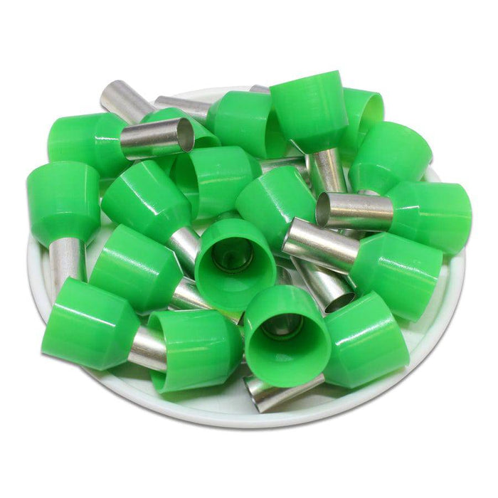 6 AWG (12mm Pin) Short Circuit Ferrules - Green - Ferrules Direct